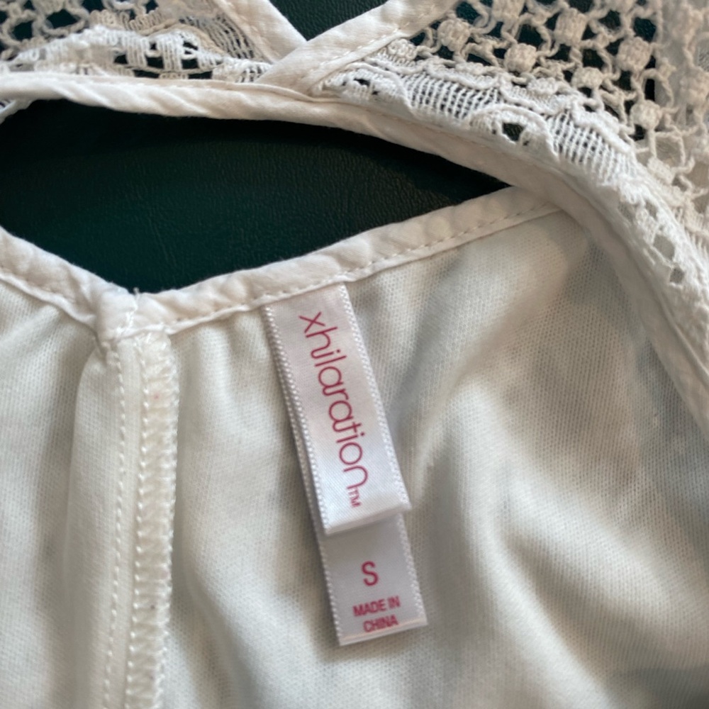 Xhilaration White Lace Keyhole Back Mini Dress - Picture 4 of 9
